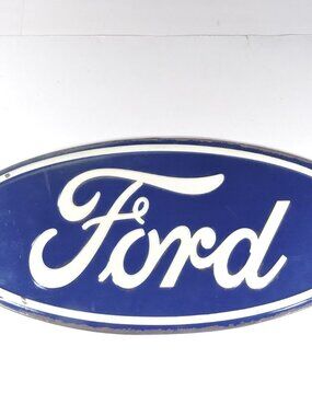 Metal Sign "Ford" Embossed Size 20" x 9" (Reproduction Porcelain Likeness)